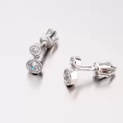 Dámske náušnice biele zlato 585 zirkón 42-31646