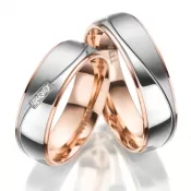 Svadobné obrúčky titán zirkón pozlátené SP-TI-025