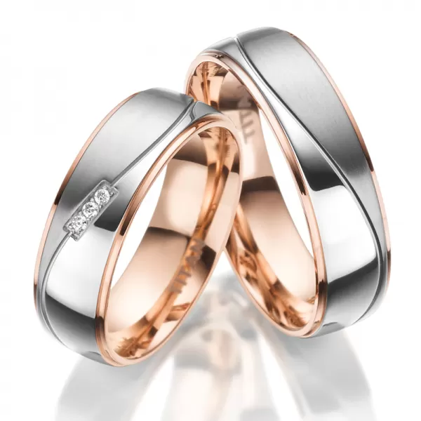 Svadobné obrúčky titán zirkón pozlátené SP-TI-025