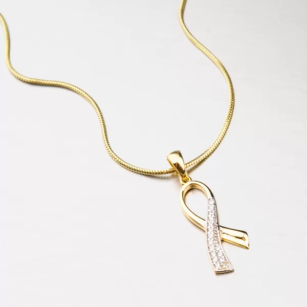 Zlatý prívesok so zirkónmi 43-21452