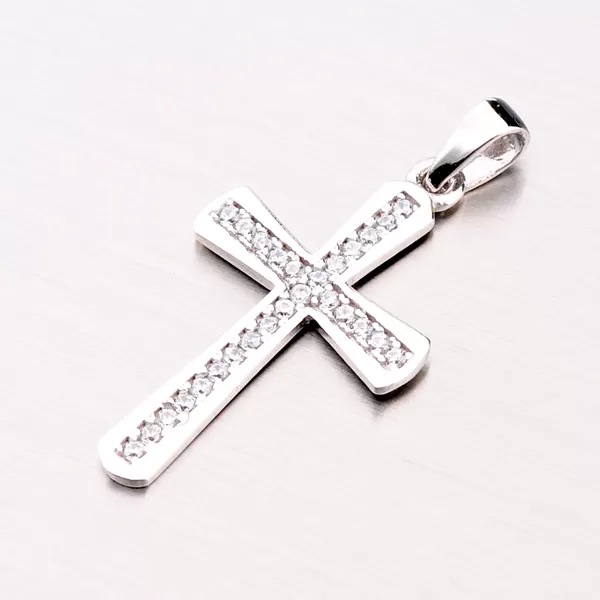 Zlatý kríž so zirkónmi 43-21637