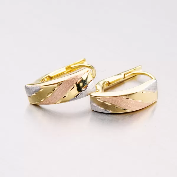 Zlaté visiace náušnice 42-31505