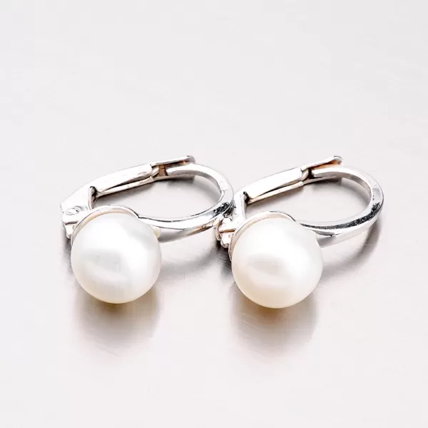 Dámske náušnice biele zlato 585 perál 42-31422