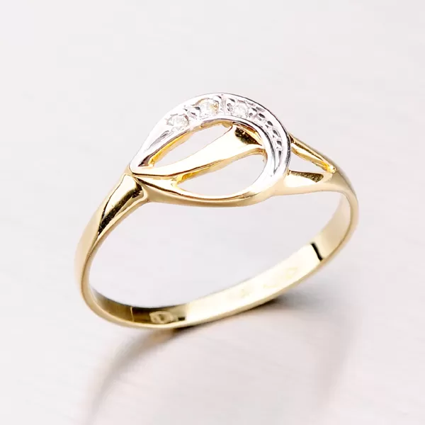 Zlatý prsteň so zirkónmi 41-NF163