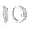 Strieborné kruhové náušnice so zirkónom v bielej farbe 11240.1