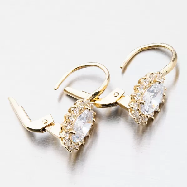 Žiarivé náušnice so zirkónmi 12-524