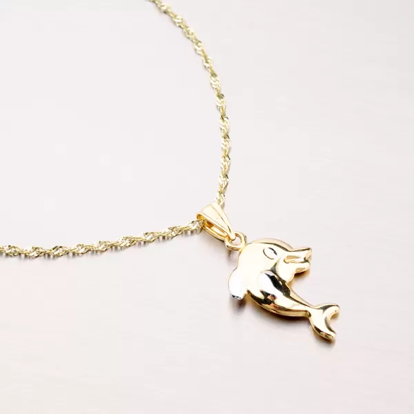 Zlatý prívesok - delfín 43-21387