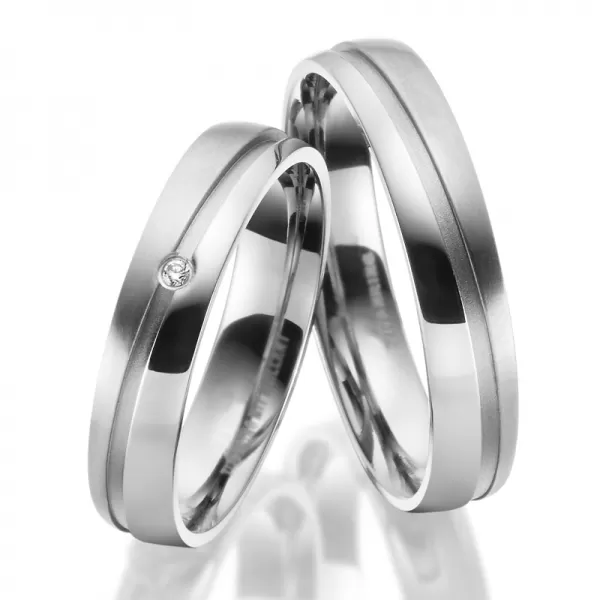 Titánové snubné prstene s briliantom SP-TI-046