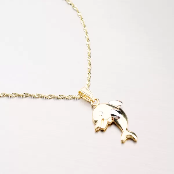 Zlatý prívesok - delfín 43-21387