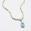 Zlatý prívesok s akvamarínom 13-342