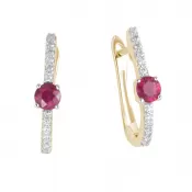 Náušnice sa rubíny a brilianty GKW46617-ZL-RUB