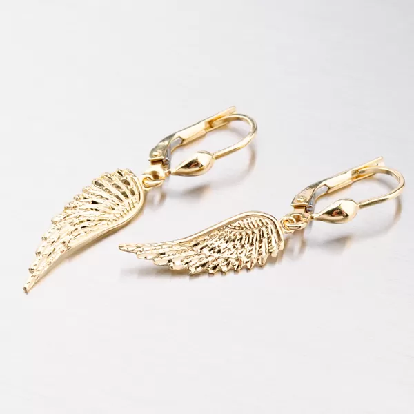 Zlaté visiace náušnice 42-32501