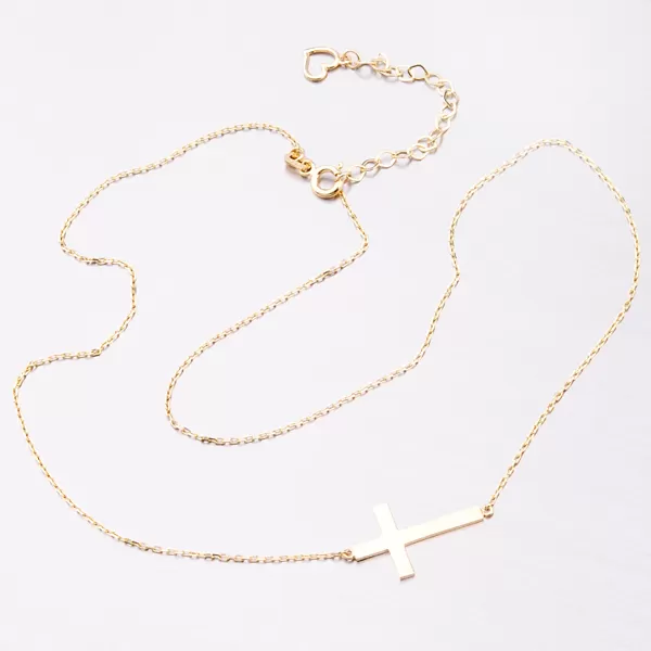 Zlatá retiazka s ležatým krížom 45-1907