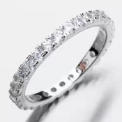 Strieborný prsteň so zirkónmi GST-11369