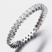 Strieborný prsteň so zirkónmi GST-11376