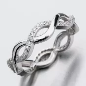 Strieborný prsteň so zirkónmi GST-11318