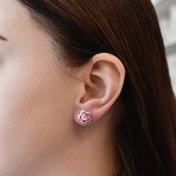 Sada šperkov s kryštálmi Swarovski náušnice, retiazka a prívesok ružová kvietka 39173.3