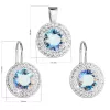 Sada šperkov s kryštálmi Swarovski náušnice a prívesok modré okrúhle 39107.3 light sapphire shimmer