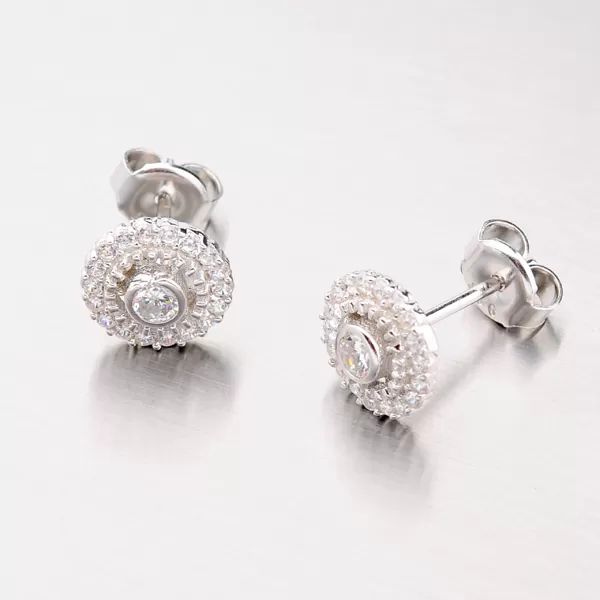 Náušnice kôstky so zirkónmi GLM12-055