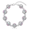 Strieborný náramok so Swarovski kryštálmi mix farieb 33048.3 sakura
