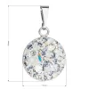 Strieborný prívesok s kryštálmi Swarovski modrý okrúhly 34225.3 light sapphire
