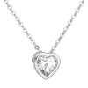 Strieborný náhrdelník so zirkónom biele srdce 12020.1