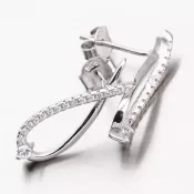 Náušnice kôstky so zirkónmi UPST-121879