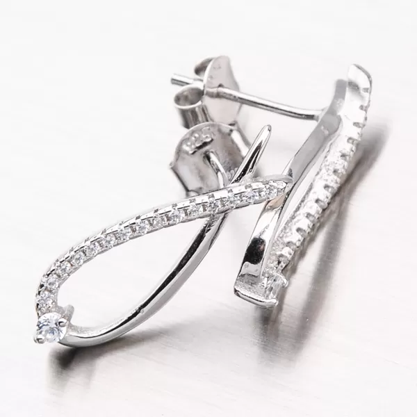 Náušnice kôstky so zirkónmi UPST-121879