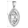 Strieborný prívesok s kryštálmi Swarovski biely ovál 34199.1