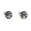 Strieborné náušnice pecka s kryštálmi Swarovski mix farieb okrúhle 31336.4 colorado