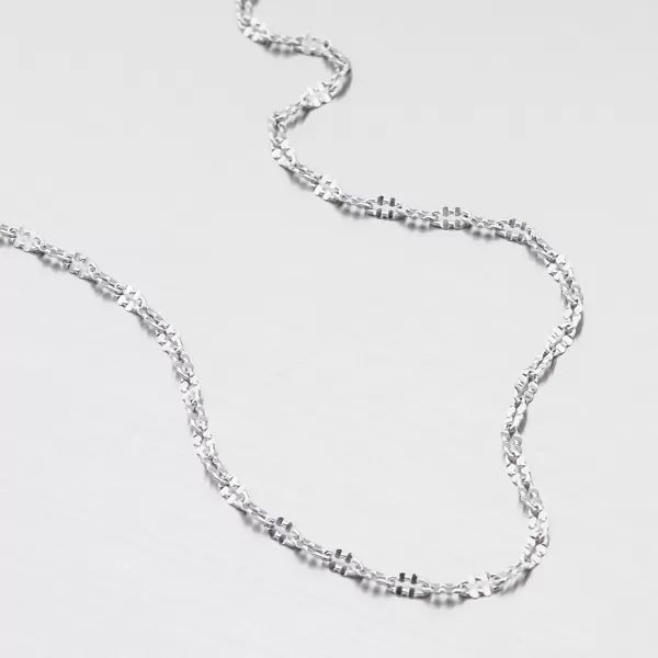 Strieborná retiazka s lesklými facetami CHRS-DAISY-030