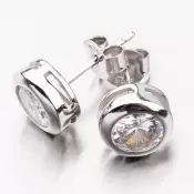 Náušnice kôstky so zirkónmi SETST-12212