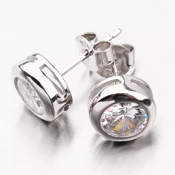 Náušnice kôstky so zirkónmi SETST-12212