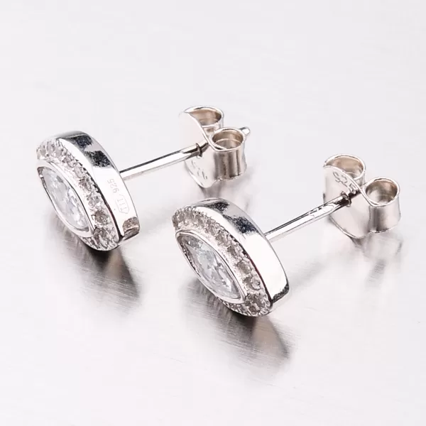 Náušnice kôstky so zirkónmi SETST-12200