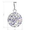 Strieborný prívesok s kryštálmi Swarovski fialový okrúhly 34225.3 violet