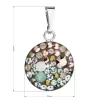 Strieborný prívesok s kryštálmi Swarovski mix farieb okrúhly 34225.4 chameleón