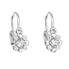 Strieborné detské náušnice visiace so zirkónom biela kvietka 11174.1