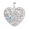 Strieborný prívesok s kryštálmi Swarovski ab efekt srdca 34243.2