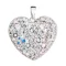 Strieborný prívesok s kryštálmi Swarovski ab efekt srdca 34243.2