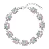 Strieborný náramok so Swarovski kryštálmi mix farieb 33047.3 sakura
