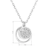 Strieborný náhrdelník so zirkónom biely okrúhly 12011.1