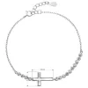 Strieborný náramok so zirkónmi krížik 13016.1