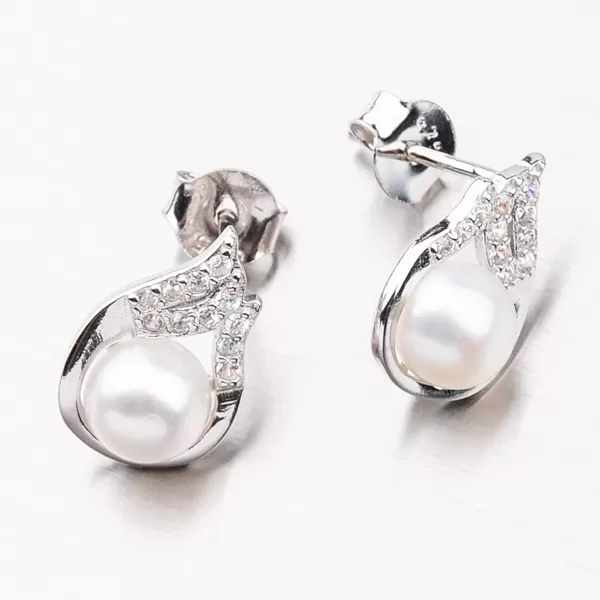 Strieborné náušnice SETST-12220