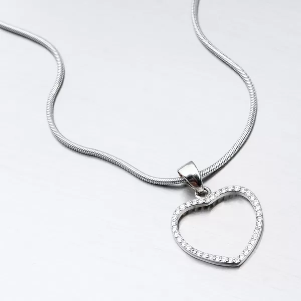 Strieborný prívesok srdca HST-13245