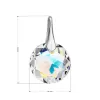 Strieborný prívesok s kryštálmi Swarovski ab efekt okrúhly 34253.2