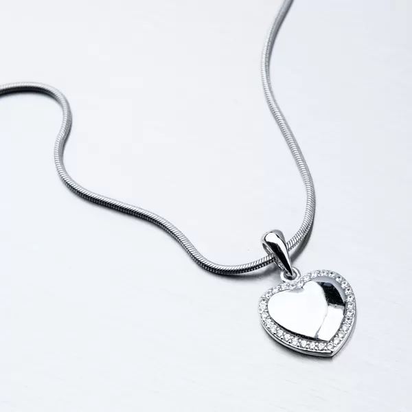 Strieborný prívesok srdca HST-13105