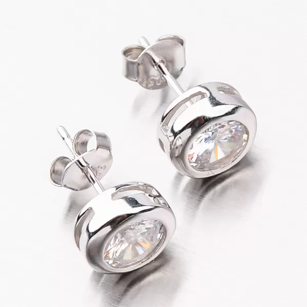 Náušnice kôstky so zirkónmi SETST-12212