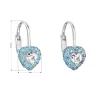 Strieborné detské náušnice visiace so zirkónom modré srdce 11216.3