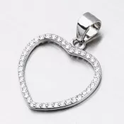 Strieborný prívesok srdca HST-13245