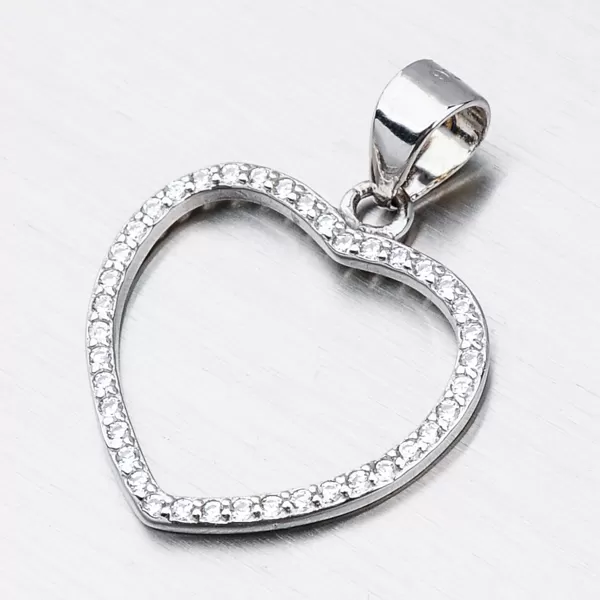 Strieborný prívesok srdca HST-13245
